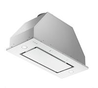 VIKIO HOME 30 Inch Insert Hood - Built-in 900 Cfm Ducted/Ducted Range Hood with 3 Speed Fan, White Stainless Steel and Tempered Glass with Gest Detection