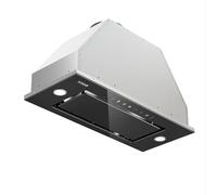 VIKIO HOME 30 Inch Insert Hood - Integrated 900Cfm Ducted/Ducted Range Hood with 3-Speed Fan, Black Stainless Steel and Tempered Glass with Gest Detection