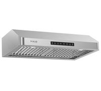 VIKIO HOME Range Hood 30 Inch Under Cabinet, Kitchen Hood with 980 CFM, 3-Speed Gesture Sensing & Touch Control Panel, Stainless Steel Vent 2 Pcs Baffle Filters with Handlebar