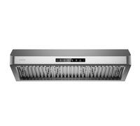 VIKIO HOME Range Hood 36 Inch Under Cabinet, Kitchen Hood with 980 CFM, 3-Speed Gesture Sensing & Touch Control Panel, Stainless Steel Vent 3 Pcs Baffle Filters with Handlebar, Ducted, LED light