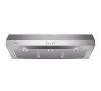 VIKIO HOME Under Cabinet Range Hood 30 Inch, 580 CFM Dual-Motor Kitchen Exhaust Fan, 3-Speed Vent, LED Lights, and Reusable 5-Layer Filters