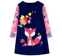 VIKITA Little Girls Cartoon Stripe Long Sleeve T-Shirt Dresses Lh7611 6-7Y