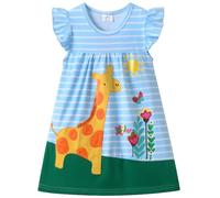 VIKITA Little Girls Cartoon Stripe Long Sleeve T-Shirt Dresses Sh5823 4-5Y