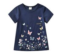 VIKITA Little Girls Cute Flower Long Sleeve T-Shirt Top S4781 8Y