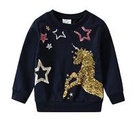 VIKITA Little Girls T-Shirt Long Sleeve Top Colorful Flower Cotton Shirt SW3005 4T