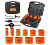 VIKITON Hole Saw Kit Bi Metal with Case, General Purpose Size from 3/4'' to 2-1/2'', Hole Saw Set for Metal, Wood and Plastic, with Clean and Smooth Cutting Edge, Fast Chip Removal.