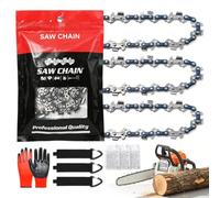 VIKKSAER 3 Pack 14 Inch Chainsaw Chain, 3/8" LP Pitch .043" Gauge 50 Drive Links, Replacement for Stihl 36100050050, Fits MS170 MS171 MS180 MS181 MS193T MS194T