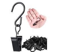 Viklluyr String Light Clips Hanging Hooks: 50 Pack Hanging Lights Clip - Heavy Duty Metal Camper Awning String Party Light Hook - Outdoor Lights Clips Hangers Canopy Tent RV Christmas Decor Clamps