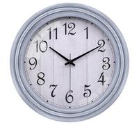 VIKMARI 12 Inch Retro Grey Wall Clock, Silent Kitchen & Living Room Clock
