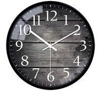 VIKMARI 12 Inch Vintage Silent Wall Clock for Kitchen Living Room