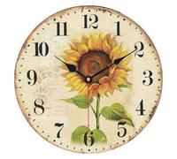 VIKMARI Vintage Wooden Wall Clock, Rustic Decorative Wall Clock 14 Inch
