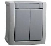 VIKO 90591088-DE Wet Room Switch Two Gang Socket Pacific Grey IP54...