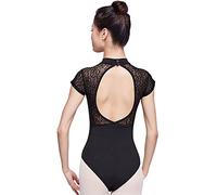 Vikodah Women's Ballet Leotards Gymnastics Bodysuits - Turtleneck O Back Danwear for Performance Dance Class