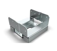 vikofan 10-Pack 6x6 Post Base Heavy Duty - Galvanized Steel Deck Post Bracket for Ground Contact, Lift Post 1" - Fits True 6x6 Wood Posts for Decks, Pergolas, Fences (Outdoor Post Anchor)