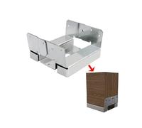 vikofan 6pcs 6x6 Post Base with 1 in. Standoff - Galvanized Adjustable Concrete Support, S180V01