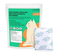 VIKOS Products 15-Pack Replacement Desiccant Bags Compatible with Pet-kit Automatic Pet Feeders, Dog Foods Desiccant Bag Fits for Pet-kit All Smart Automatic Feeders, Cats Feeders Desiccant Packs