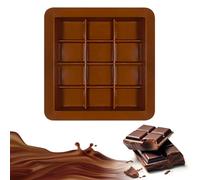 Vikrami lighting 12 Holes Chocolate Moulds, Silicone Chocolate Mold Candy Molds,Food Grade Non-Stick Silicone Protein and Energy Bar Molds,Reusable Chocolates Mold for DIY Baking Energy Bar