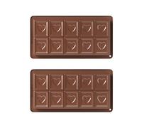 Vikrami lighting Chocolate Moulds, 2 Pcs Silicone Big Chocolate Bar Moulds,Thick Chocolates Bar Mould Non-Stick Reusable DIY Baking（25 * 13 * 2cm）
