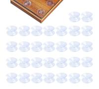Vikrami lighting Mini Double Sided Suction Cups, 20Pcs Slip-Proof Double Sided Sucker Pads, Suction Pads,Clear Plastic Suckers Table Glass Suckers for Glass Table for Outdoor,Kitchen,Bathroom,Mirror