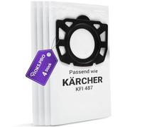 Viоks.pro 4x Filter Bags Vacuum Cleaner Bags Fleece Replacement for Kärcher 2.863-006.0 Kärcher Vacuum Cleaner Bags Fleece Filter Bags KFI 487 for Kärcher Vacuum Cleaner WD4 WD5 WD6 WD5P WD6P MV4 MV5