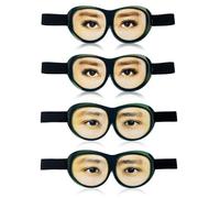VIKSAUN 4 Pieces Sleep Mask With Eyes Open, Soft Fluffy Sleeping Eye Cover for Meditation, Night, Travel, Nap (4 pcs)