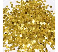 VIKSAUN 40g Confetti Metallic Foil Stars Sequin Mini Star Sequins Confetti, Nail Art, Card Making, Scrapbooking, Wedding Birthday Party Christmas, Sparkle Confetti Gold Table Confetti (40g)