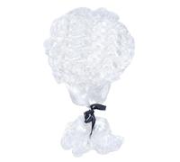 VIKSAUN Judge Wig Judge Court Lawyer Wig Judge Role Play Wave Wig Synthetic Wavy Costume Wig Vintage Wig George Washington Wig for Halloween Makeup Theme Party Fancy Dress Cosplay (White)