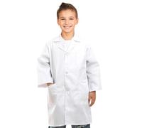 VIKSAUN Kids Scientist Costume Set - Nurse Doctor Lab Coat for Children's Role Play, School Student Science, Vet, Fancy Dress (White)