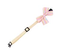 VIKTAO Dog Basic Collars Nice-looking Pet Neck Bow Adjustable Dress-up Exquisite Cute Cats Necklace Collar(Pink)