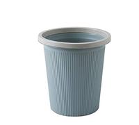 VIKTAO Paper Bins Modern Round Shatter-Resistant Plastic Simple Small Trash Can Wastebasket, Garbage Container Bin for Bathrooms, Kitchens, Home Offices, Dorm Rooms(Blue,M)