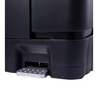 VIKTAO Paper Bins The black double-door trash can, step on the switch with your foot, release hands, and classify garbage