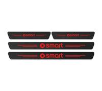 VIKTGBD 4 Pcs Carbon Fibre Door Sill Protector for Smart Fortwo Forfour 2/451 2/453, Door Step Guard Premium Material Anti-Scratch Scuff Plate,B