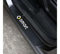 VIKTGBD 4 Pcs Carbon Fibre Door Sill Protector for Smart Fortwo Forfour 2/451 2/453, Door Step Guard Premium Material Anti-Scratch Scuff Plate,B