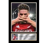Viktor Gyokeres Signed Autograph Poster Print - Arsenal F.C. Striker - Soccer Memorabilia Gift for Fans, A4 Poster Print (297x210mm)