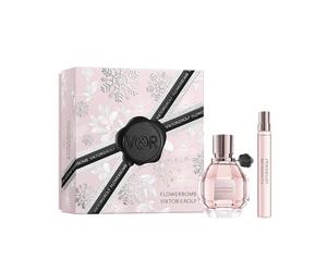 Viktor&Rolf - Flowerbomb Eau de Parfum - Women's Perfume Travel Holiday Gift Set - Floral & Woody - With Notes of Rose, Peony & Patchouli - Full Size Perfume, 1.7 Fl Oz, Travel Size Perfume, 0.3 Fl Oz