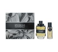 Viktor & Rolf Spicebomb Eau de Toilette Men's Aftershave Gift Set Spray (90ml) with 20ml