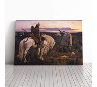 Viktor Vasnetsov Knight at The Crossroads Canvas Print | Gallery Wrapped 30mm Frame Wall Art | 20x14 inches | Ready to Hang | Modern Picture | Living Room Bedroom Lounge Office