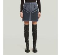 Viktoria Tone On Tone Skirt - Dark blue - Women 30