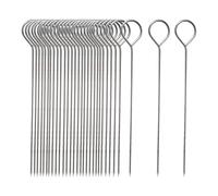 VIKY Stainless Steel 50pcs Meat Needles, 15 cm, Silver, Reusable BBQ Skewers for Meat, Veggies, Fruits, Ideal for Grilling & Gifting