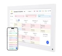 Vikye 15.6 Inch Smart Digital Wall Calendar, WiFi Touch Screen Family Planner with Chore Chart and Meal Plan, 1080P Electronic Calendar Syncs iOS, Digital Photo Frame for Kitchen (UK Plug)