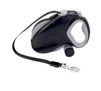 Vikye 33ft Retractable Dog Leash, Heavy Duty Anti Winding Pet Walking Tape with Waste Bag Dispenser and Non Slip Handle, for Large Dogs Up to 110lbs (Black 10M Reflective Wire)