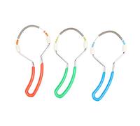 Vikye 3pcs Spring Facial Hair Remover for Quick Hair Removal, Portable Threading Epilator for Women, Easy to Use Stainless Steel & Rubber in Blue Green Red