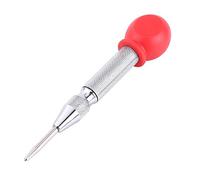 Vikye Automatic Center Punch, Metaworking Punching Marking Set Center Punch Tool With HSS Tip Protective Cap 130mm 1pc(Brass or Silver)(Silver)