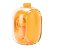 Vikye Bluetooth Headset, Wireless Earpiece with Active Noise Canceling Mic, Charging Case Support 60H Talking Time with Lanyard for Sports Commuting (Orange)