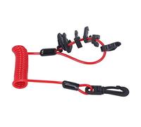 Vikye Boat Engine Switch Lanyard Safety Tether for Reliable Emergency Stop 1.2m Long Premium PU for Outboard Motors and Boats