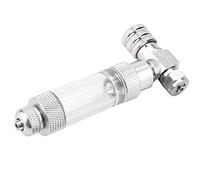 Vikye CO2 Regulator and Needle Valve Stainless Steel, High Precision Bubble Counter for Aquarium Fish Tanks, Durable and (Double-head micro valve + anti-return bubble)