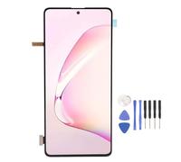 Vikye Display for Note 10 Lite, 6.7in LCD Screen Replacement Repair Part, Touch Digitizer Assembly for Note 10 Lite SM N770F / DS with Frame (with Fingerprint Function)