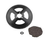 Vikye Drive Chain and Sprocket Kit, 25H 10T 80T Steel Sprocket and Chain Set for 1020 Motor Compatible with Bike Motorcycle ATV Off Road Vehicle 146 Links