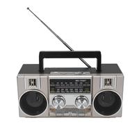Vikye Dual 5W Driver Portable Speaker, Experience Incredible Versatility with Retro AM FM SW Radio, Up to 8 Hours Battery Life, Clear Sound Quality Radio (Gold)