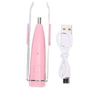 Vikye Eyebrow Tweezers with Camera, 10X Zoom App Connected LED Lighted Hair Removal Tool with 301 Stainless Steel Tip, for Facial Grooming (Pink)